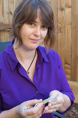 Professor Danielle Edwards' research focuses on understanding how the environment affects the evolution of phenotype and behavior in reptiles.